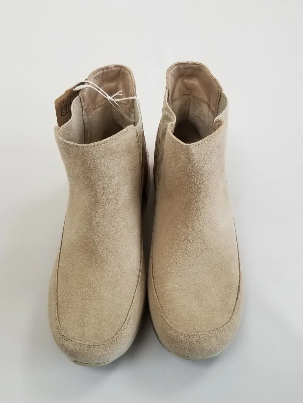 Skechers Leather Suede Step-In Boots Size 10 New